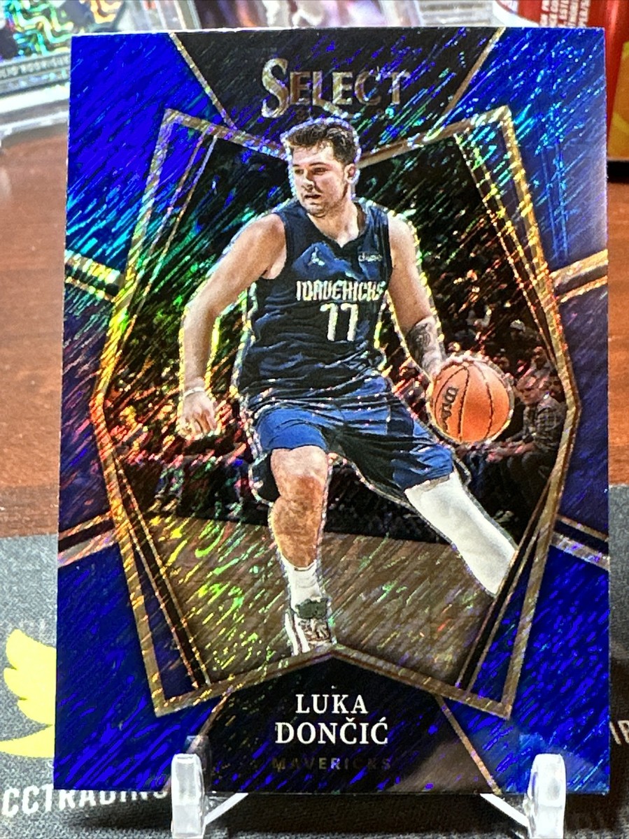 2021-22 Panini Select Luka Doncic Blue Shimmer Premier level