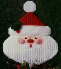 SANTA TREE TOPPER CHRISTMAS PLASTIC CANVAS PATTERN INSTRUCTIONS