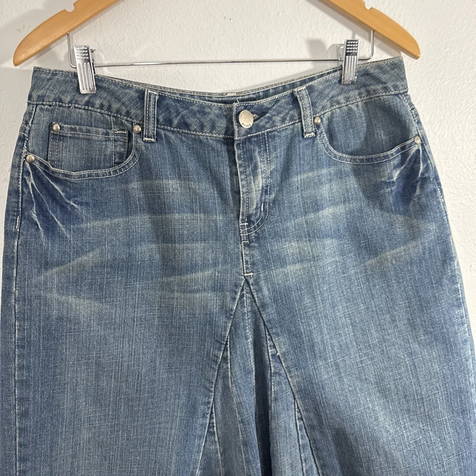 De Colección Baccini Falda Denim Mujer 12 Azul Jean Y2K Modesto Elastizado Vaquera Foto 3 de 4