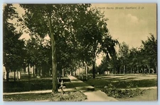 c1910 Redfield South Dakota SD Vintage Postcard North Burns Street Exterior View