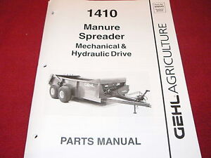 Gehl 1410 Manure Spreader Dealer's Parts Book | eBay