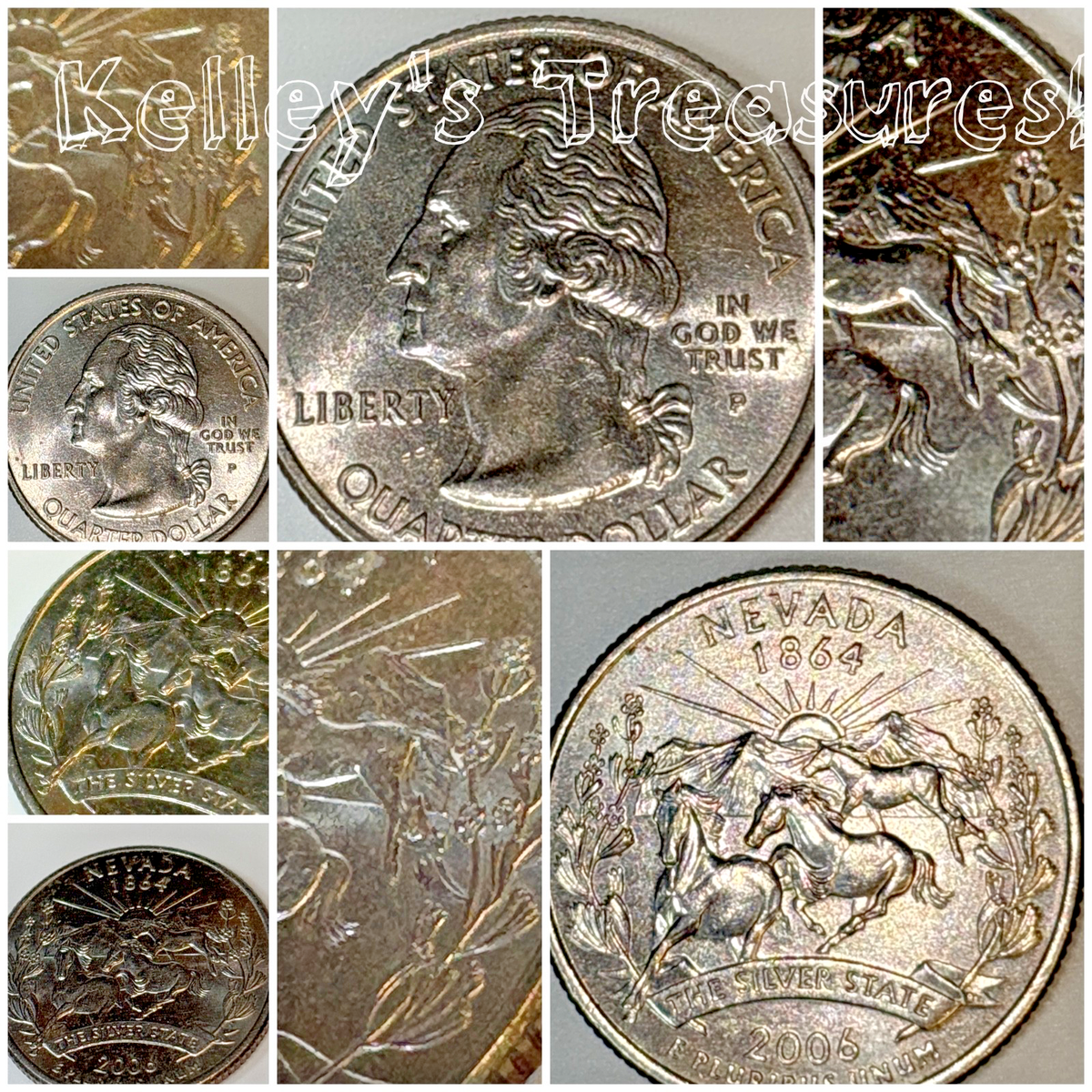 2006 P Nevada State Quarter Error Pooping Horse Double Pooper Die