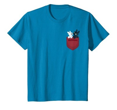 Light Fury & Night Fury Faux Pocket TShirt
