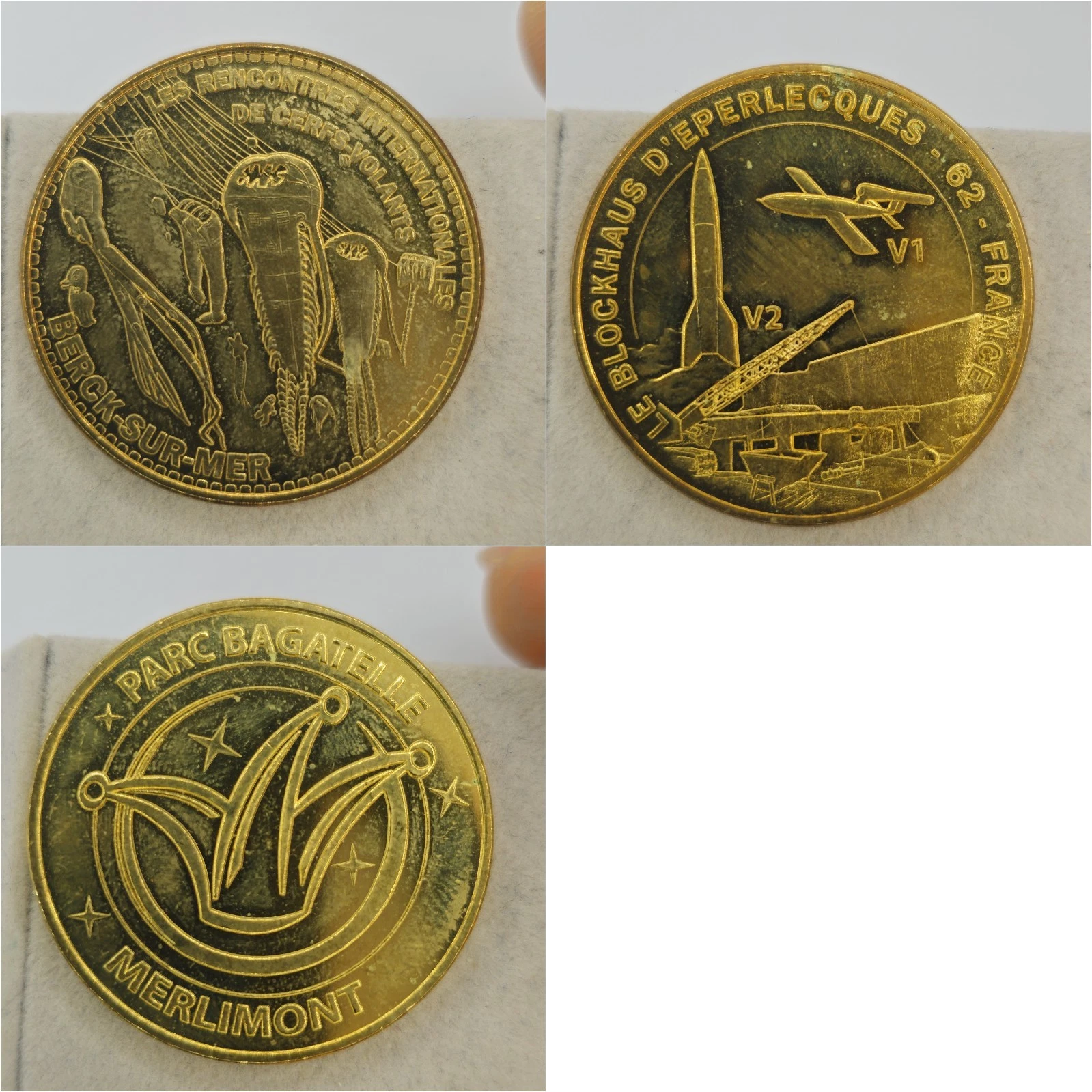 Pas-de-Calais 62 - Lot Jetons Touristiques Médailles Souvenirs Monnaie de Paris