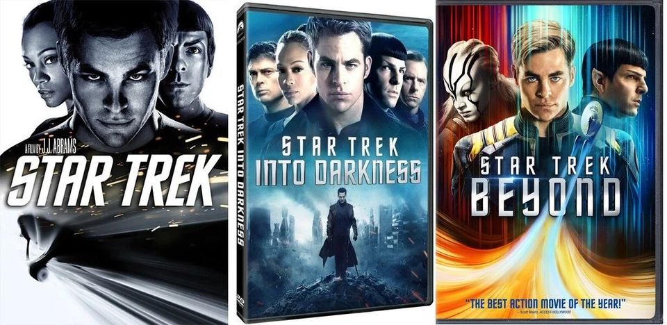 Star Trek Triple Feature Star Trek / Into Darkness / Beyond Chris Pine 3 DVD Set - Image 2 of 4