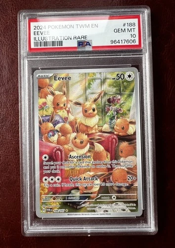 Eevee 188/167 - Twilight Masquerade - Pokemon PSA10 GEM MINT