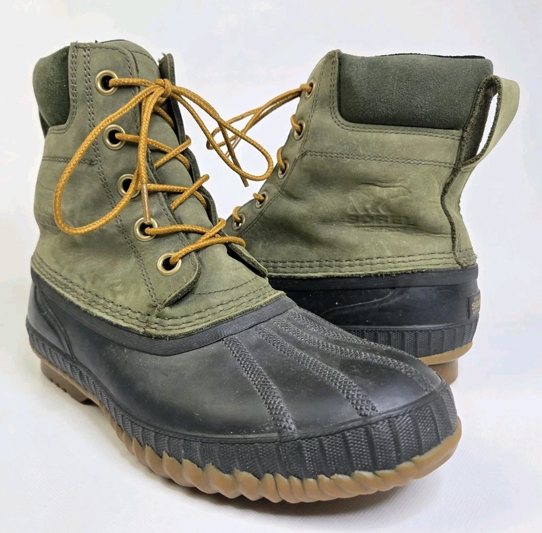 SOREL Men's Cheyenne II Waterproof Insulated Boots Size 8 US Green /Black