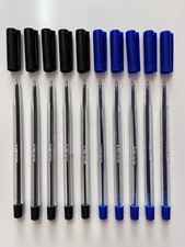 Image of MEDIUM POINT MICRON BALL PENS PACK OF 10 OR 20 - BLACK + BLUE - FREE DELIVERY