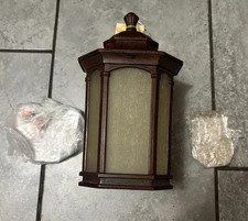 Kichler Duquesne 49029 BST Brown Stone light with umber mist seedy glass