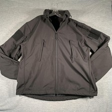 Rothco Jacket Mens 5XL Black Softshell Hooded Tactical Military Outdoor Pockets