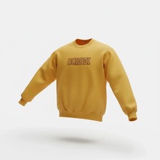 Champion OOKPIK retro vintage university college yellow sweatshirt