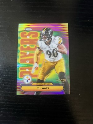 T.J. Watt 2025 Topps Chrome Power Players Pink Refractor 205/250 #PP-39 Steelers