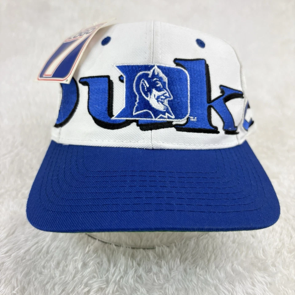 NWT VTG Duke Blue Devils Logo 7 Side Spell Out Snapback Cap Hat - Embroidered - Image 2 of 4