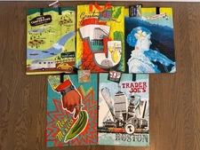 TRADER JOE'S Reusable Regional Shopping Bag lot of 5-NWT