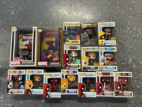 Funko Pop Lot 14 Marvel Deadpool Wolverine X-Men + Exclusives