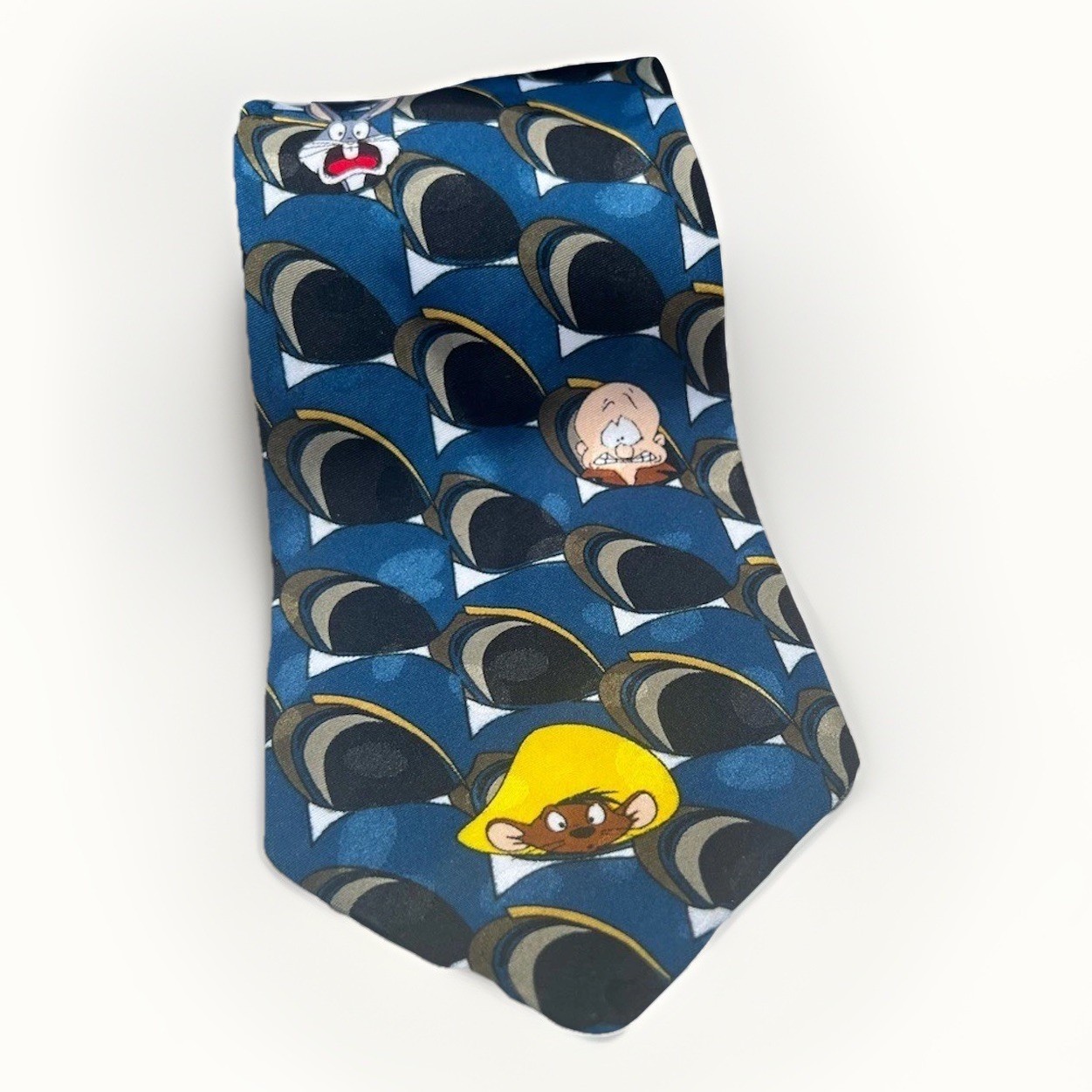 Looney Tunes Tie Warner Bros Vintage Cartoon Men’s Taz Bugs Elmer Speedy Novelty