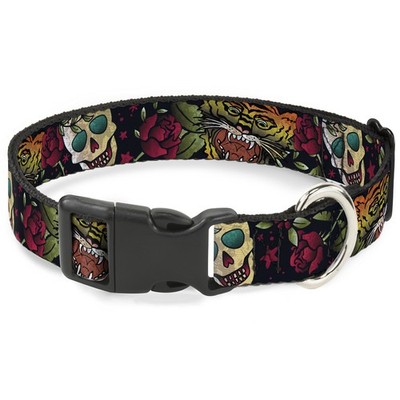 Plastic Clip Collar Death Before Dishonor CLOSE-UP Black Small 9.5-1 (US IMPORT)