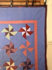 Handmade Patchwork Cotton Pinwheel Quilt — photo 4