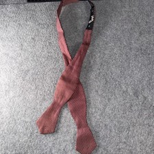 Vintage Bow Tie Regal All Silk Red Polka Dot Skinny