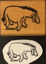 Vintage All Night Media Classic Winnie The Pooh Eeyore Rubber Stamp
