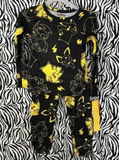 POKEMON Pikachu 2-Piece Pajama Set Size 6 Boys NWT Black Long Sleeve Pants