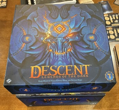 Descent Legends Of The Dark With Game Organizing Insert and 4 Player Dashboards