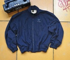 Vtg 90 Nike Men's Air Foot Locker Navy Nylon Full Zip Logo Windbreaker Jacket! L