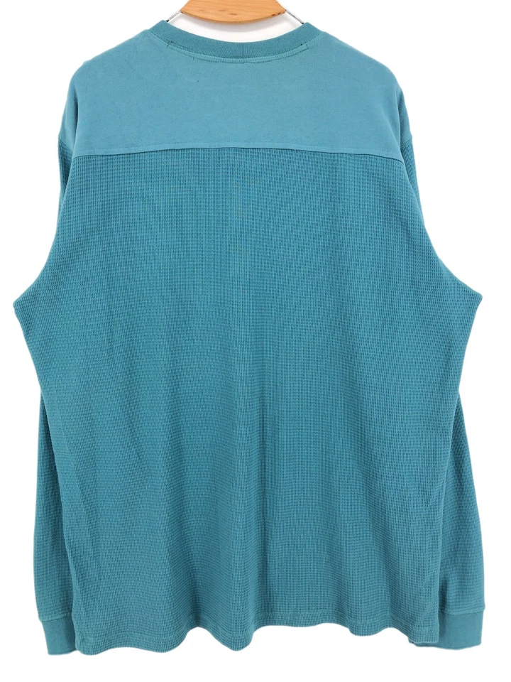 COLUMBIA Hombre Suéter De Cuello Redondo Azul Con Botón 1/4 Talla L - Imagen 2 de 4