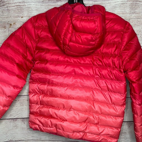 Eddie Bauer Puffer Reversible Ombre Pink Duck Down Full Zip Jacket Size 10/12 - Picture 4 of 8