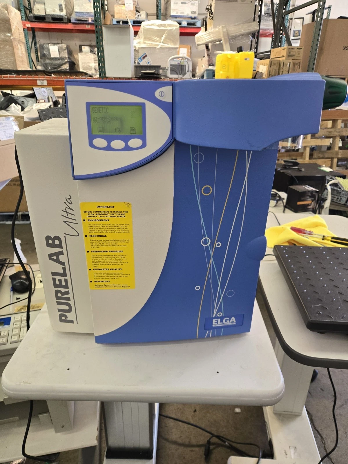 ELGA ULTRA GE MK2 WATER PURIFICATION SYSTEM