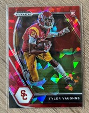 2021 Panini Prizm Draft Picks - Tyler Vaughns #160 Red Ice Prizm (RC)