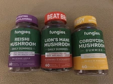 3PK Fungies Lions Mane Mushroom Daily Gummies ~ BLUEBERRY & STRAWBERRY ~EXP 3/27