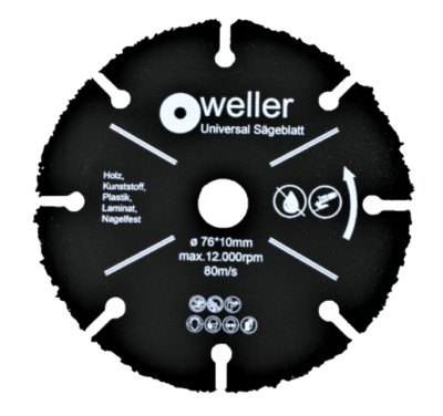 Multi Wheel Trennscheibe Sägeblatt passend für Parkside PWSA 12 12V 10,8V 76mm