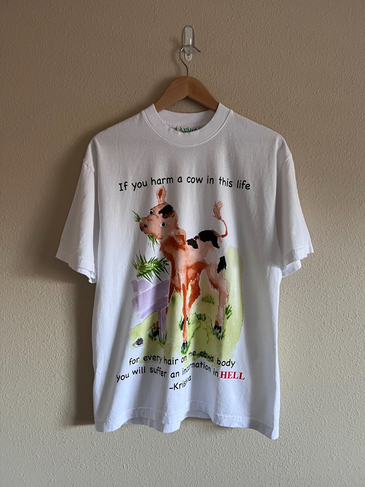 Online Ceramics Hare Krishna Graphic Tee in White XXL Brand New-image