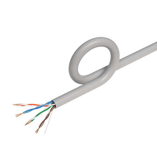 Cable LAN de red Ethernet sólido UTP CAT5e de 500 pies 24 AWG caja de tracción cable a granel gris - Imagen 9 de 10