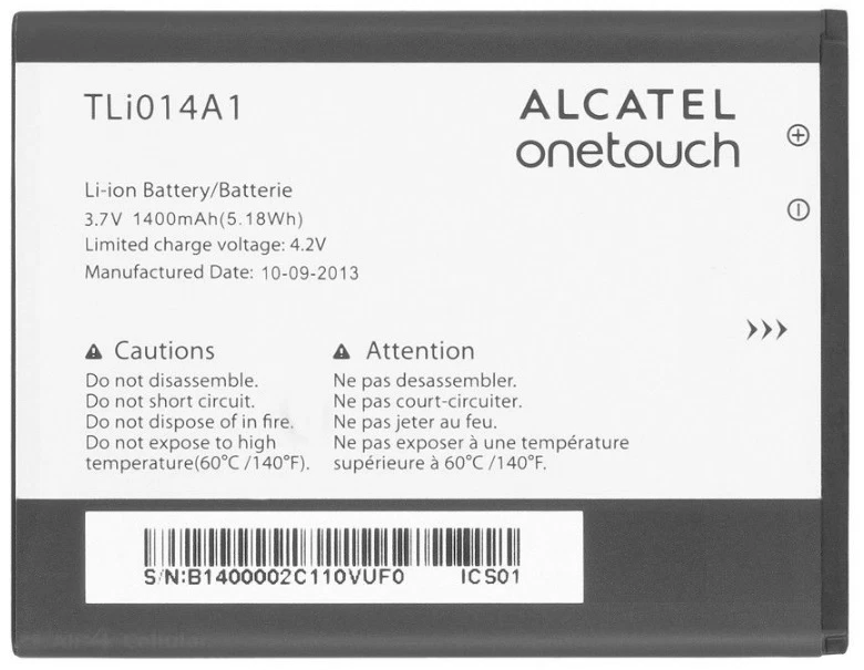 Nuevo OEM Alcatel One Touch TLi014A1 Glory 2 Inspire 2 OT-5020 M Pop OT-5040 View Foto 2 de 2