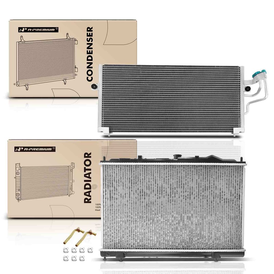 A-Premium 2 Radiator & AC Condenser Cooling Kit for Mitsubishi Mirage ...