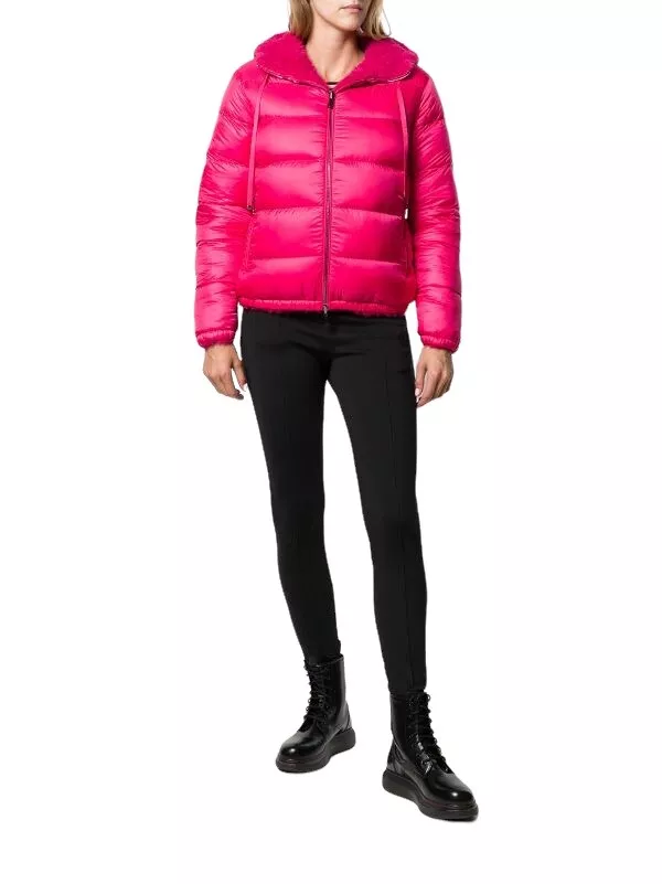 Moncler Kolima Giubbotto Faux Fur Reversible Down Fuchsia Jacket