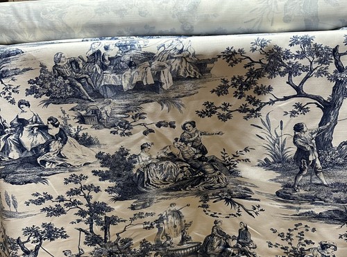 Waverly Victorian Fabric Cotton Quilt VTG Boutique By Yard Blue - Picture 11 of 11