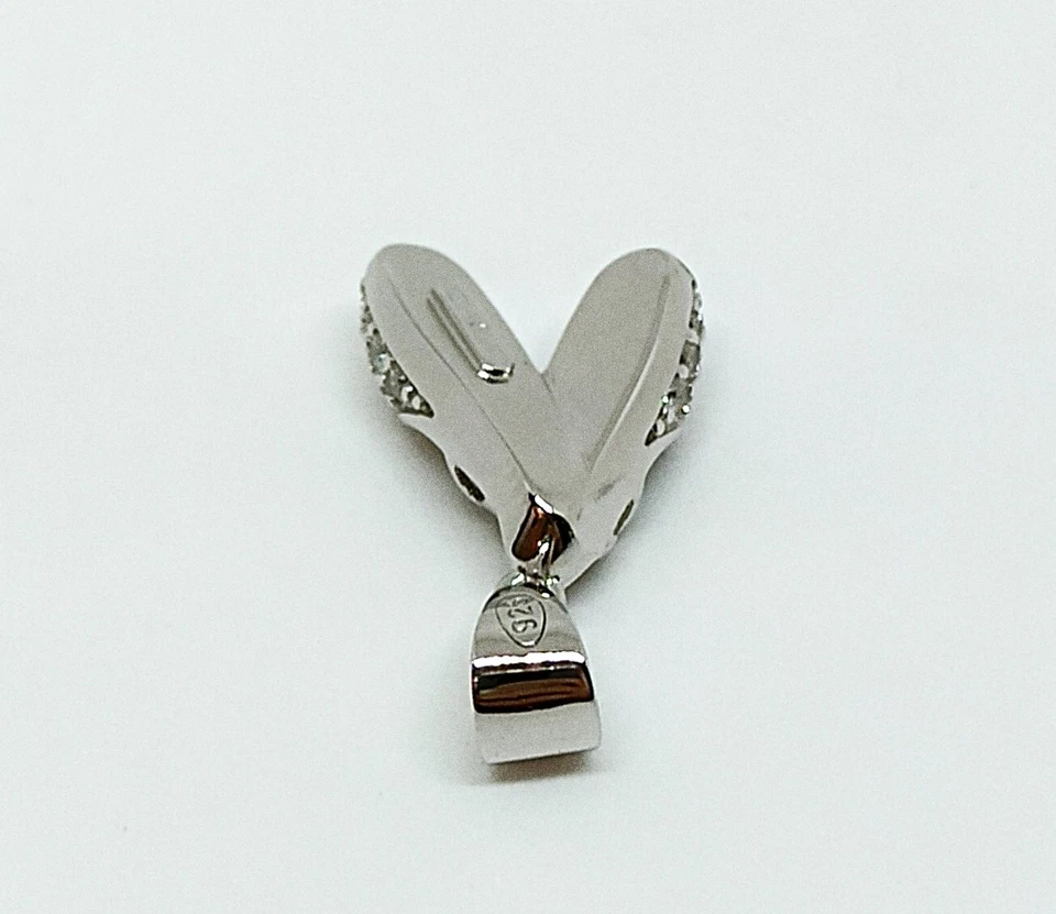 CIONDOLO IN ARGENTO 925 SCARPETTE DANZA CON PAVE' DI ZIRCONI (STP0216) - Immagine 3 di 4