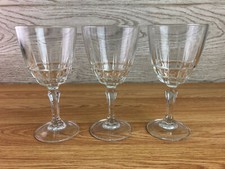 Bundle 3 x Vintage Clear Glass Wine Glases 