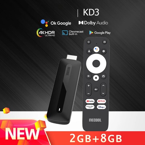 4K TV Stick Android TV 11 With Amlogic 2GB RAM 8GB ROM WiFi HDR 10+ Media Player