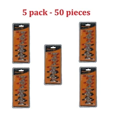 50Pcs Alligator Clips Crocodile Electrical Clamps Insulated Red & Black Tip Bulk