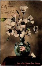 Sego Lily, Utah’s State Flower Vintage Postcard posted 1912