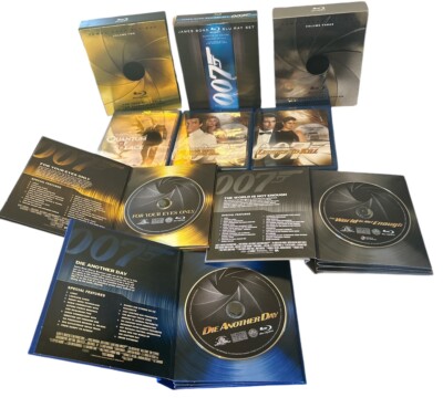 The James Bond 007 Blue Ray DVD Volume 1 2 3 No Case For Vol 2 Plus 3 Disc Set