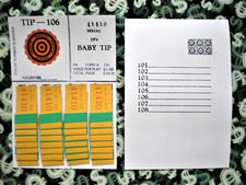  4 Lot  28 REGULAR "NOT Sure" BABY TIP BOARDS 101-108 Pull Tab Jar Tickets