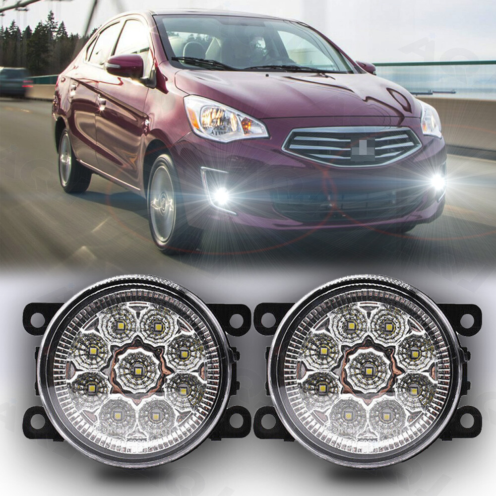 FOR MITSUBISHI ATTRAGE MIRAGE G4 SEDAN 2012-2020 BUMPER FOG LIGHTS LAMPS PAIR