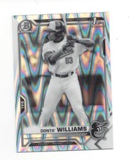 2021 Bowman Draft Chrome Base Black  White Ray Wave #BDC-90 Donta' Williams C411