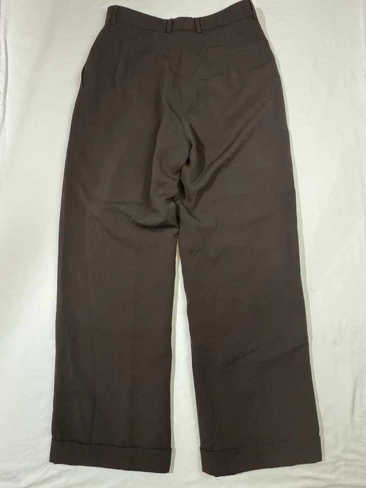 Pantalones de vestir forrados B. Moss para mujer talla 10 corte bota marrón negocios Foto 2 de 4