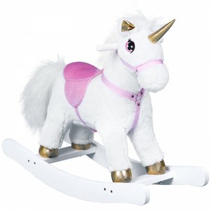 white unicorn rocking horse